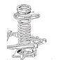 1202247999 LOT DE 4 ANNEAUX DE SUSPENSION AVANT MASERATI 3500 GT