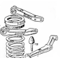 12009/46437 PAIRE DE TAMPON INFERIEUR DE SUSPENSION AVANT  MASERATI 3500 GT
