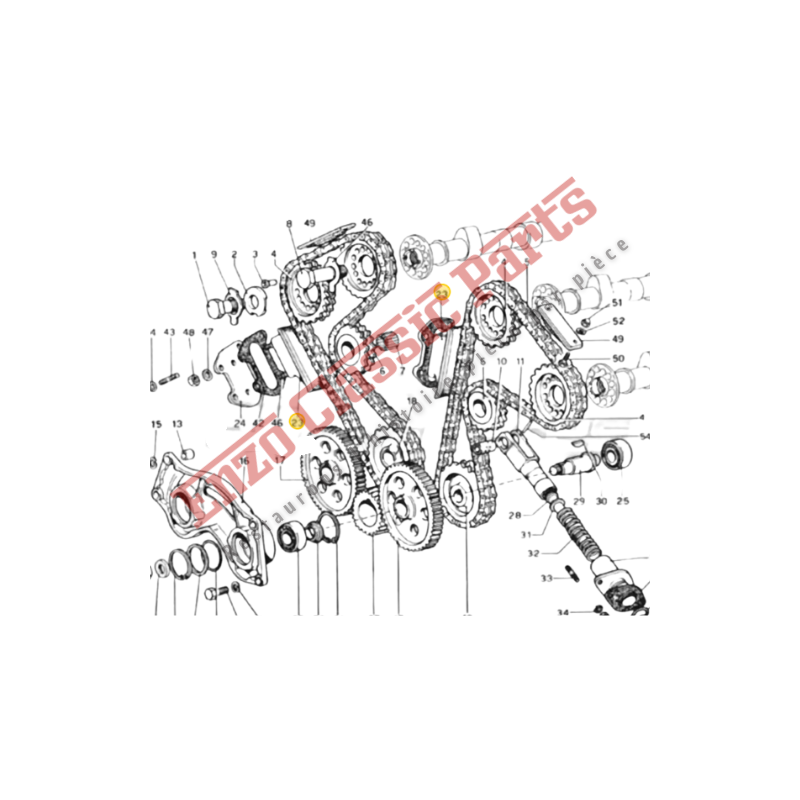 4242217 Patin de tendeur de chaine Ferrari 246 GT Dino