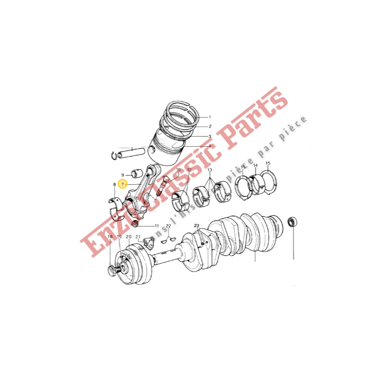 4152530  Lot de 6 bielles moteur Ferrari 206 GT Dino