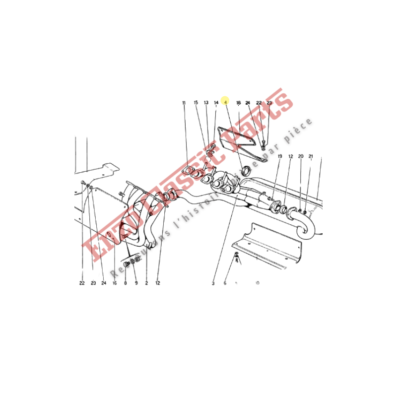 154979 Joint d'échappement Ferrari 208/246/288/512