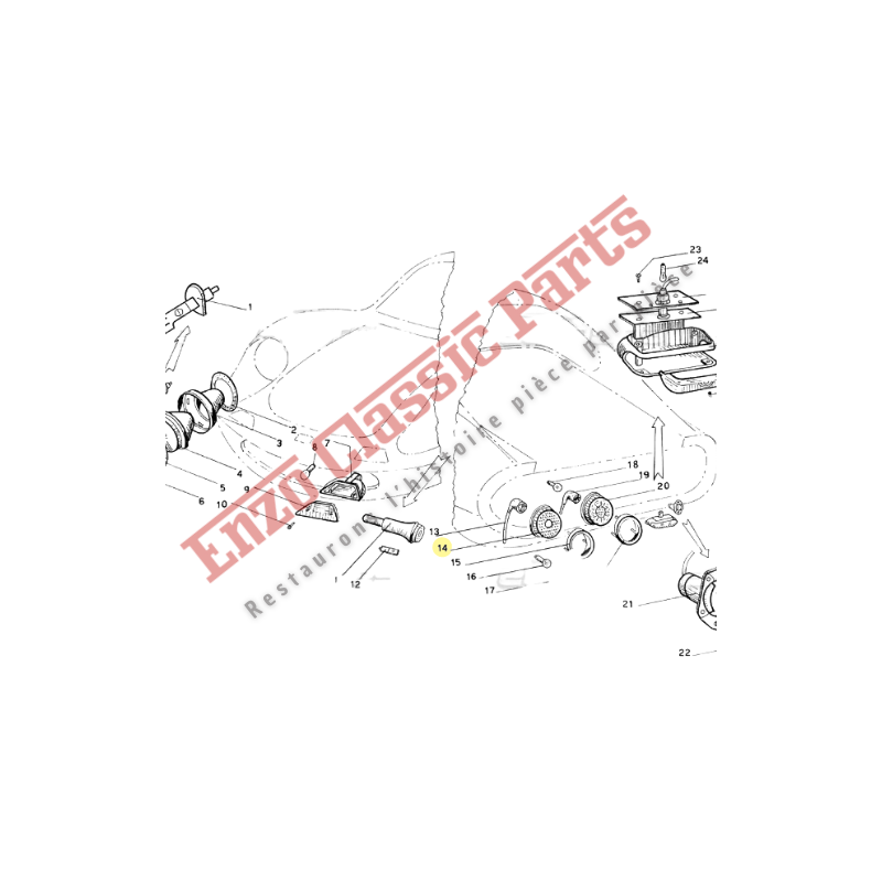 20082301 Feu stop arrière Ferrari 246/365 GTB4