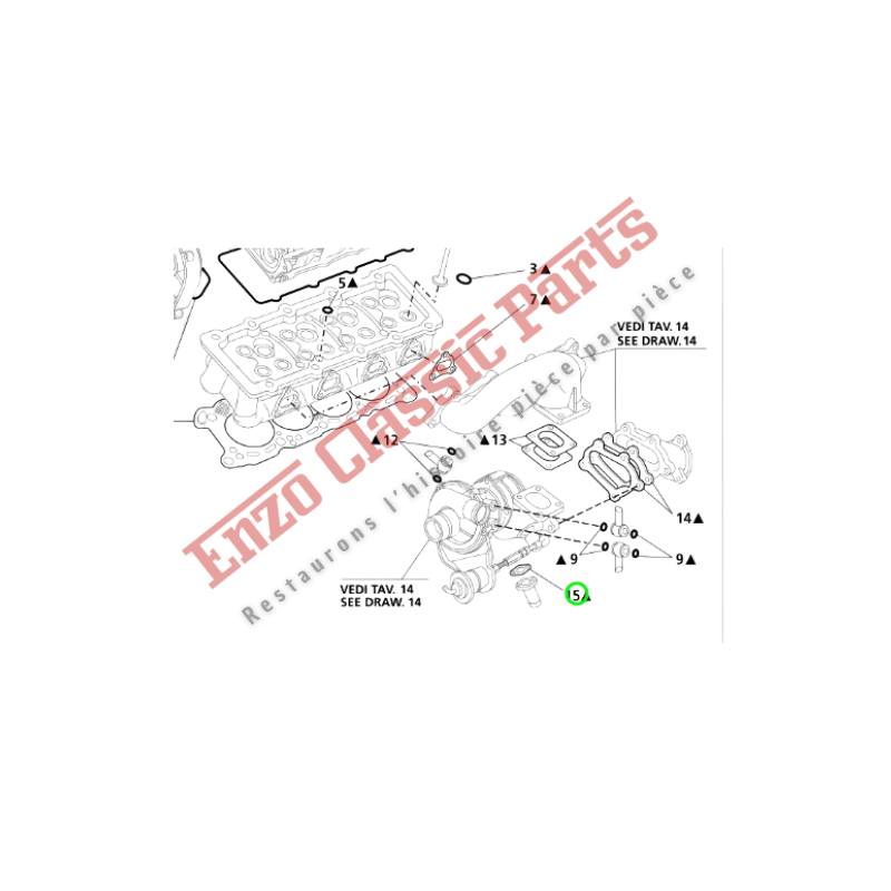 571362600 Joint d'huile Maserati 3200/Biturbo/Ghibli/QuattroporteIV/Shamal