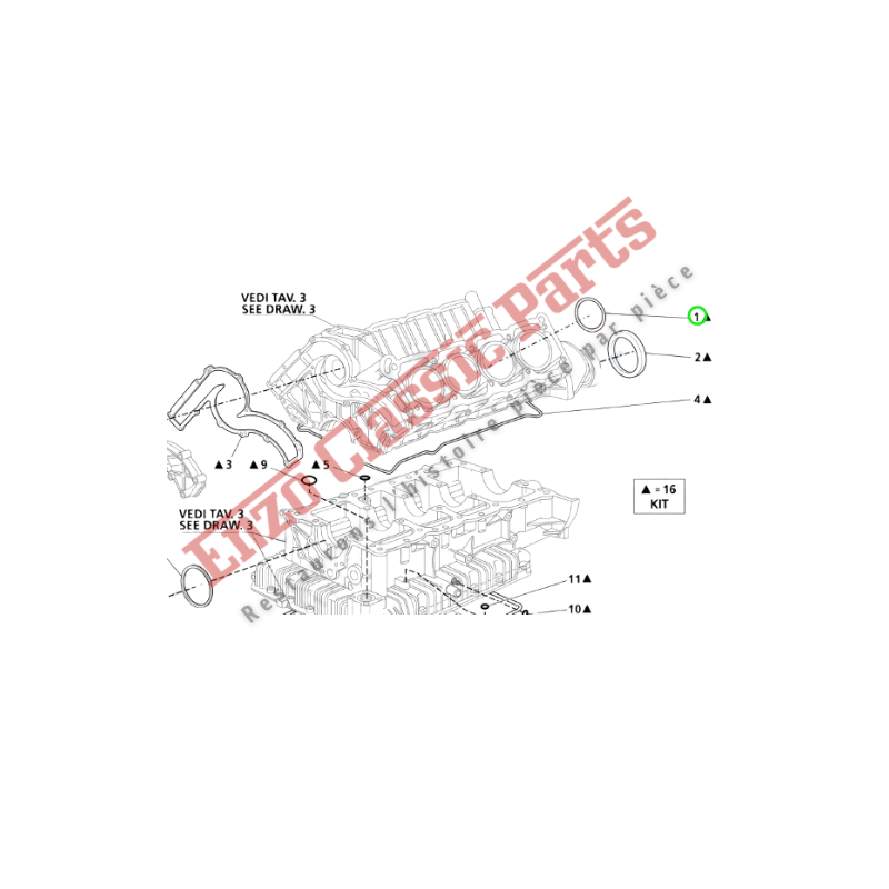 390650422 joint torique Maserati 3200/Quattroporte IV/Shamal