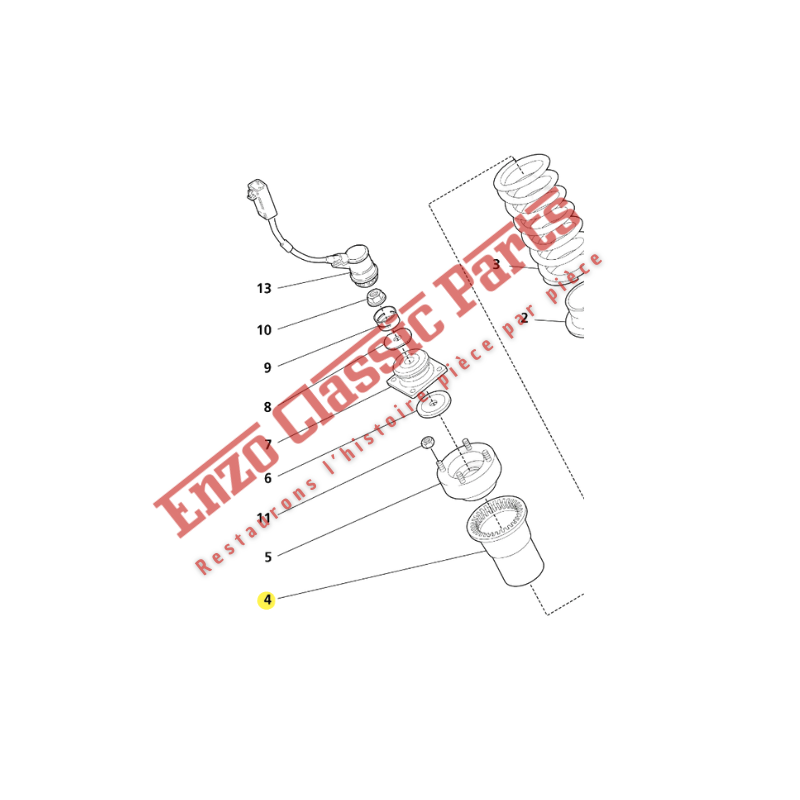 386600324 Coussin d'amortisseur supérieur Maserati 3200 GT