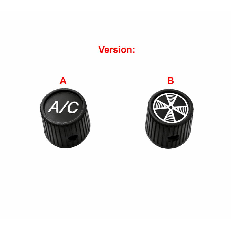 Ferrari 208 / 308 Air Conditioning Regulator Knob 2 Versions Black - Version A
