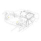 Maserati Biturbo Cache de rétroviseur intérieur gauche ou droit noir 328320373 / 328320374 - gauche