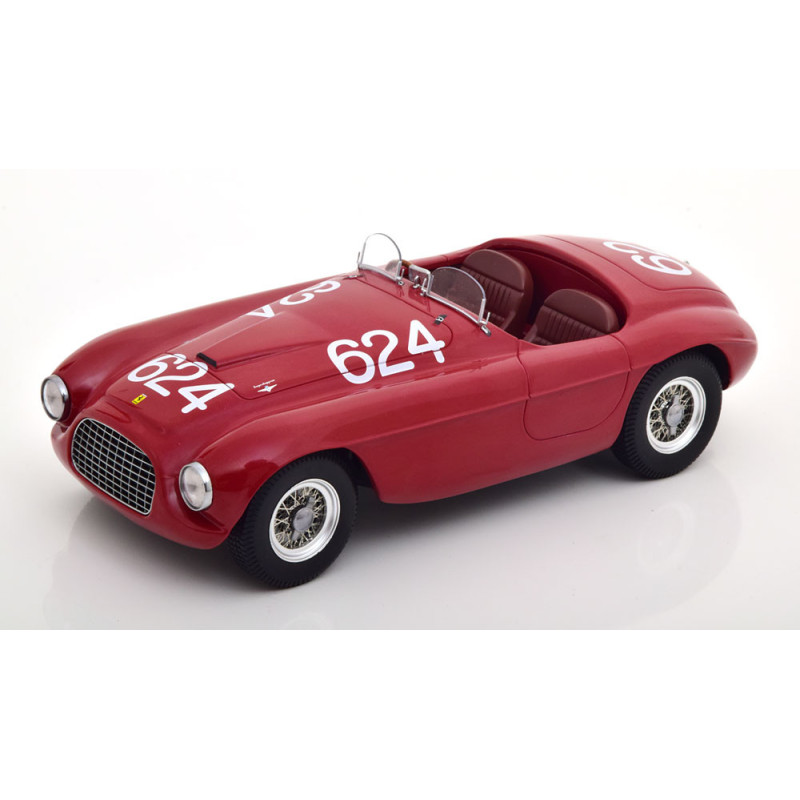 Ferrari 166 MM Barchetta vainqueur des Mille Miglia 1949 – rouge foncé – KK Scale 1:18