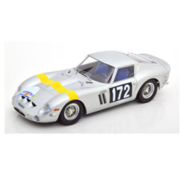 Ferrari 250 GTO n°172, vainqueur du Tour de France 1964 – argent/jaune – KK Scale 1:18