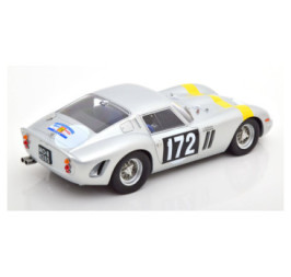 Ferrari 250 GTO n°172, vainqueur du Tour de France 1964 – argent/jaune – KK Scale 1:18