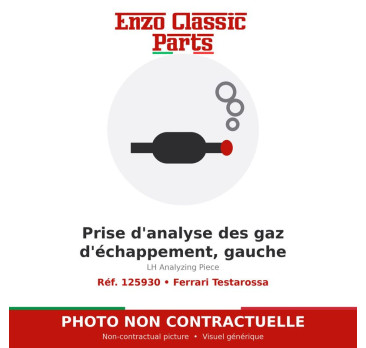 Ferrari Testarossa - Prise d'analyse des gaz d'échappement, gauche - Réf. 125930