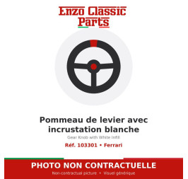 Ferrari - Pommeau de levier avec incrustation blanche - Réf. 103301