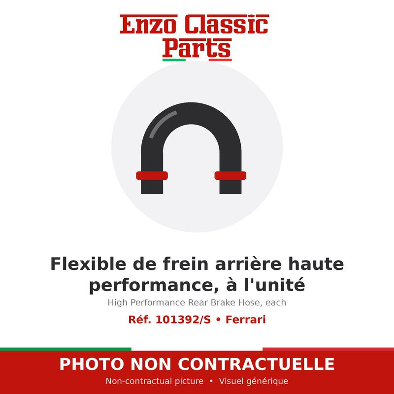 Ferrari - High Performance Rear Brake Hose, each - Ref. 101392/S