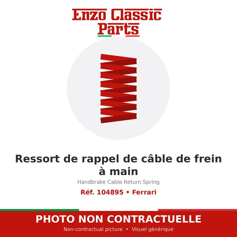 Ferrari - Ressort de rappel de câble de frein à main - Réf. 104895