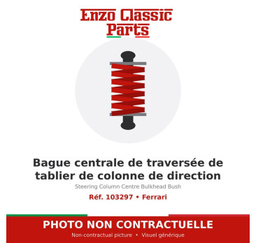 Ferrari - Bague centrale de traversée de tablier de colonne de direction - Réf. 103297