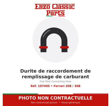 Ferrari 208 / 308 - Durite de raccordement de remplissage de carburant - Réf. 107405