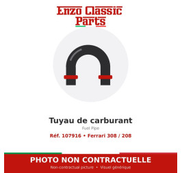 Ferrari 308 / 208 - Tuyau de carburant - Réf. 107916