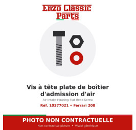 Ferrari 208 - Vis à tête plate de boîtier d'admission d'air - Réf. 10377021