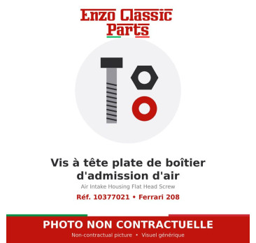 Ferrari 208 - Vis à tête plate de boîtier d'admission d'air - Réf. 10377021