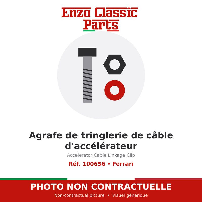 Ferrari - Accelerator Cable Linkage Clip - Ref. 100656