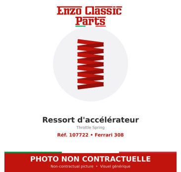 Ferrari 308 - Ressort d'accélérateur - Réf. 107722