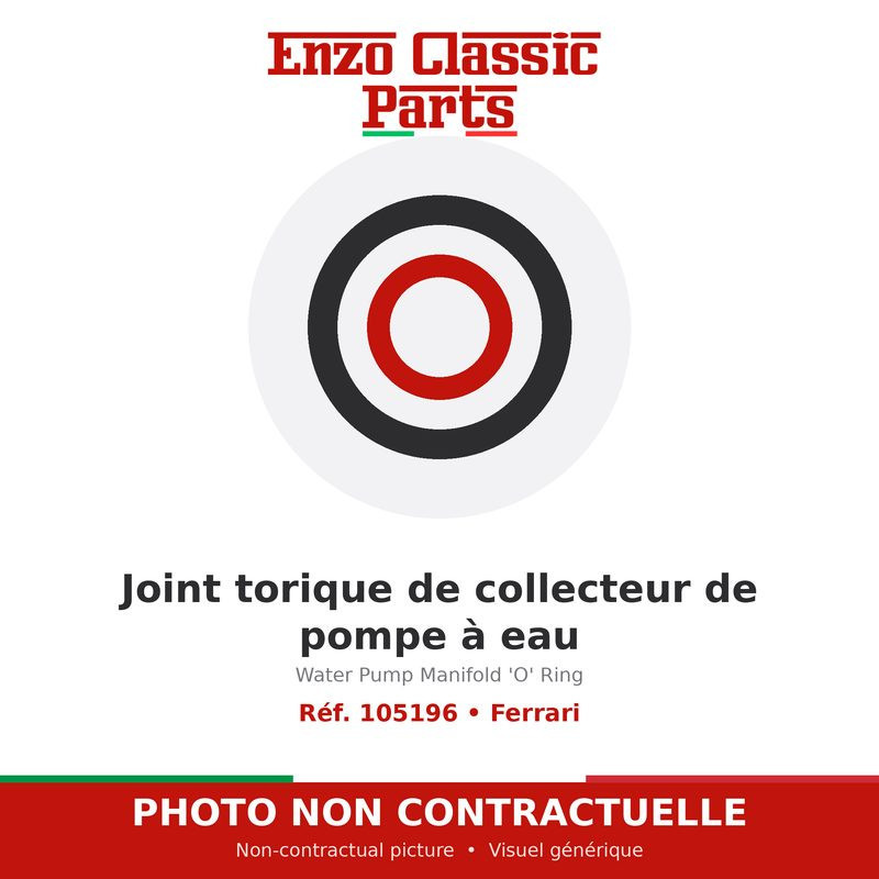Ferrari - Joint torique de collecteur de pompe à eau - Réf. 105196