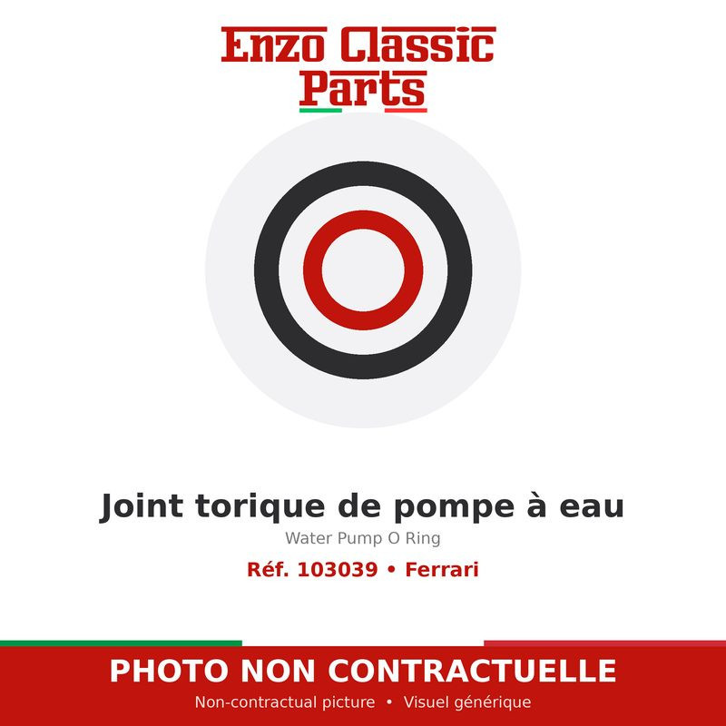 Ferrari - Water Pump O Ring - Ref. 103039