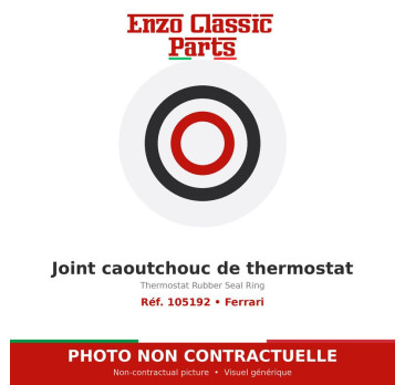 Ferrari - Thermostat Rubber Seal Ring - Ref. 105192
