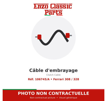 Ferrari 308 / 328 - Clutch Cable - Ref. 106745/A