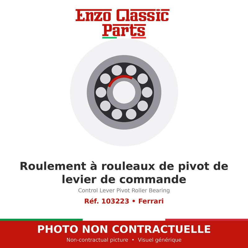 Ferrari - Roulement à rouleaux de pivot de levier de commande - Réf. 103223