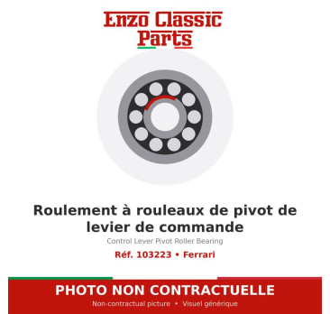 Ferrari - Roulement à rouleaux de pivot de levier de commande - Réf. 103223