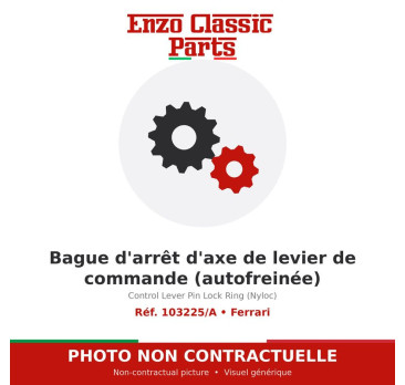 Ferrari - Bague d'arrêt d'axe de levier de commande (autofreinée) - Réf. 103225/A