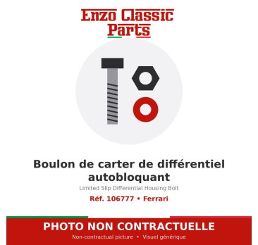 Ferrari - Boulon de carter de différentiel autobloquant - Réf. 106777