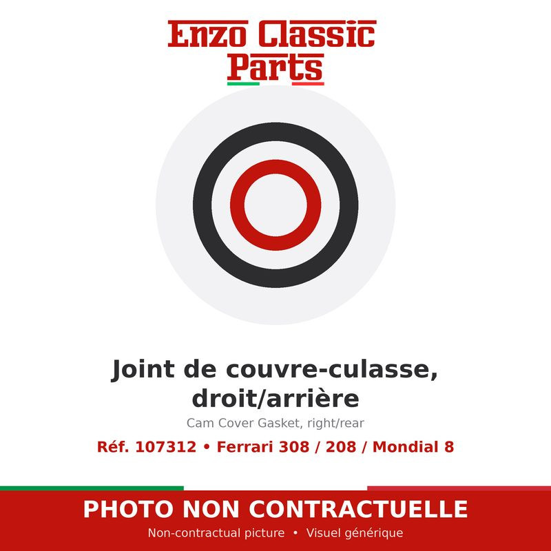 Ferrari 308 / 208 / Mondial 8 - Cam Cover Gasket, right/rear - Ref. 107312