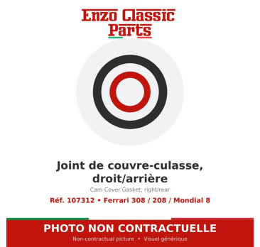 Ferrari 308 / 208 / Mondial 8 - Joint de couvre-culasse, droit/arrière - Réf. 107312