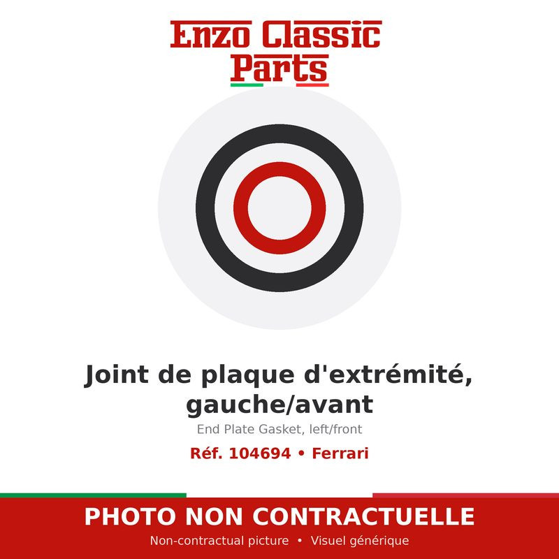 Ferrari - Joint de plaque d'extrémité, gauche/avant - Réf. 104694