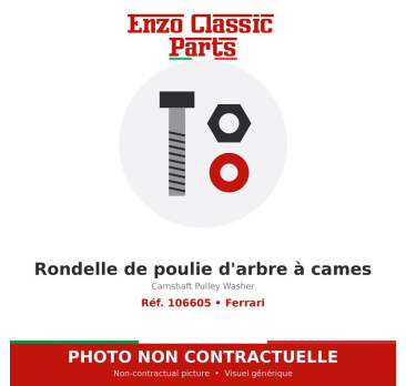 Ferrari - Rondelle de poulie d'arbre à cames - Réf. 106605