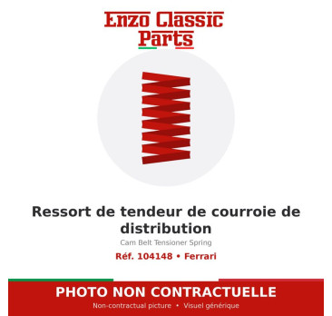 Ferrari - Ressort de tendeur de courroie de distribution - Réf. 104148