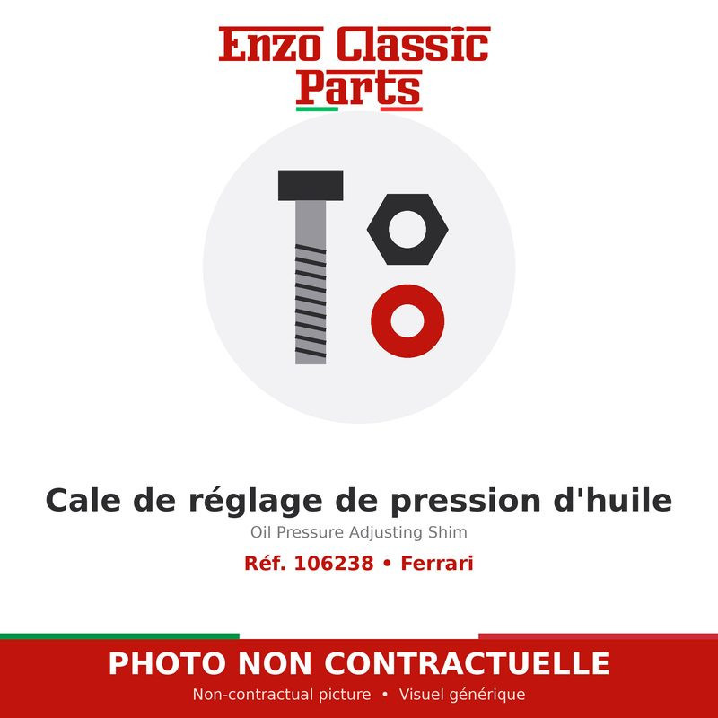 Ferrari - Oil Pressure Adjusting Shim - Ref. 106238