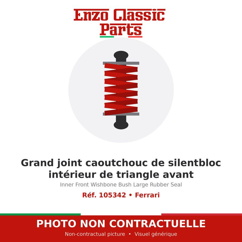 Ferrari - Grand joint caoutchouc de silentbloc intérieur de triangle avant - Réf. 105342