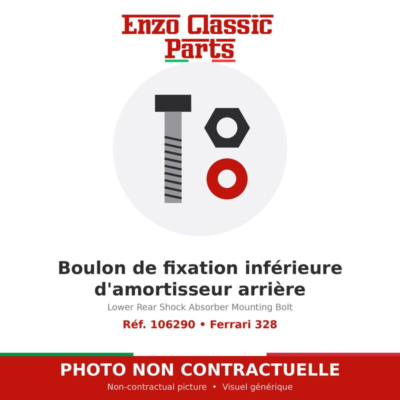 Ferrari 328 - Boulon de fixation inférieure d'amortisseur arrière - Réf. 106290