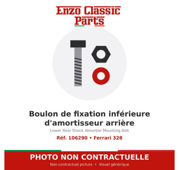 Ferrari 328 - Boulon de fixation inférieure d'amortisseur arrière - Réf. 106290