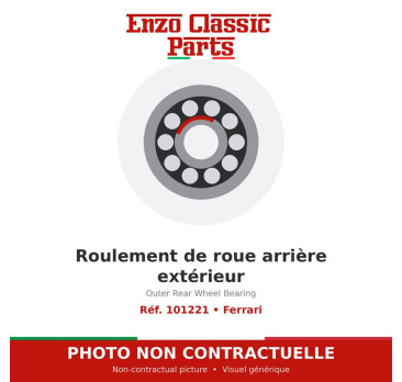 Ferrari - Outer Rear Wheel Bearing - Ref. 101221