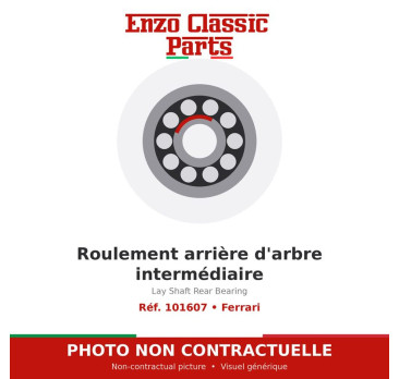 Ferrari - Roulement arrière d'arbre intermédiaire - Réf. 101607