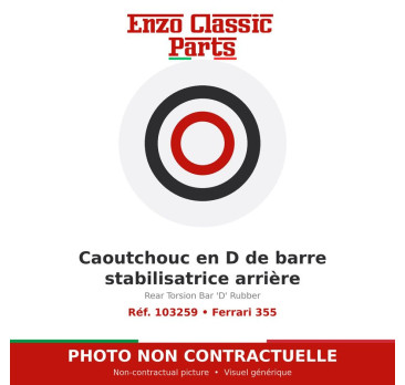 Ferrari 355 - Caoutchouc en D de barre stabilisatrice arrière - Réf. 103259