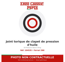 Ferrari 360 - Oil Pressure Valve O Ring - Ref. 104535