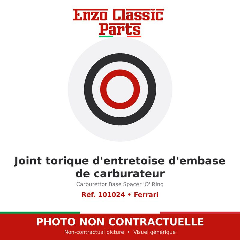 Ferrari - Joint torique d'entretoise d'embase de carburateur - Réf. 101024