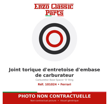 Ferrari - Joint torique d'entretoise d'embase de carburateur - Réf. 101024