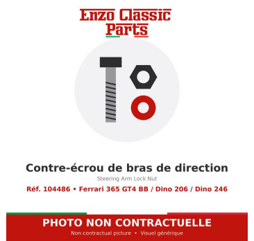 Ferrari 365 GT4 BB / Dino 206 / Dino 246 - Contre-écrou de bras de direction - Réf. 104486