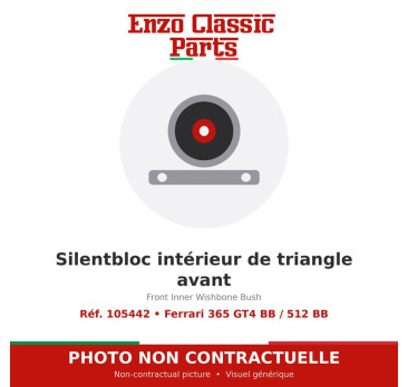 Ferrari 365 GT4 BB / 512 BB - Silentbloc intérieur de triangle avant - Réf. 105442